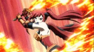 Erza Scarlet (Fairy Tail) in her Fire Empress armor.