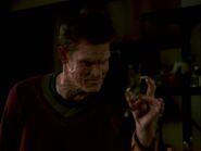 Pete Clarner (Buffy the Vampire Slayer) transformed into a super-strong, clawed version of himself whenever angered as the result of a potion affected by the Hellmouth's influence.