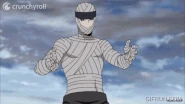 Mu (Naruto) invisible.gif (1.98 MB) Mū, the Second Tsuchikage (Naruto) turning invisible with Dustless Bewildering Cover.