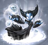 Hex (Skylanders) can create a skull monster to help her fight in battle