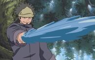 Suien (Naruto) hardening water into an actual sword.