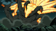 Madara Uchiha (Naruto) using Wood Dragon to drain the victims of their chakra, enough to even capture a Tailed Beast as big as Kurama.