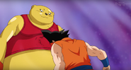 Botamo (Dragon Ball Super) absorbs the impact of Goku's attacks and transfers the damage to another dimension.