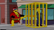 Everyman (The Simpsons) absorb Plastic Man's powers.