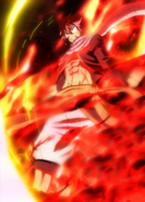 Natsu Dragneel's (Fairy Tail) Fire Dragon King Mode enhanced his already powerful flames with the magic of his deceased father, the fire dragon king Igneel.
