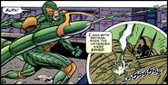 Scorpion (Marvel Comics) firing acid from his tail.