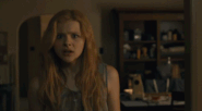 Carrie White (Carrie) telekinetically lifting her mother along with several household objects.