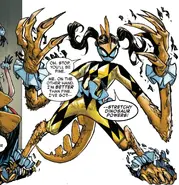 Makawalu Akana/Funhouse (Marvel Comics) with both Kamala Khan's stretching powers and Stegron's Dinosaur Physiology.