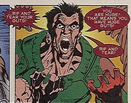 Doomguy (Doom) is rather well known for lugging around an absolutely insane amount of weaponry and ammo and still moves around pretty fast. The Doom comic depicts the berserk pack's effects as allowing him to literally rip demons apart. And threaten to RIP AND TEAR a Cyberdemon's guts.