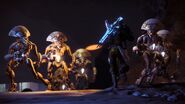 The Vex (Destiny) are a robotic race that professionalize in Teleportation.