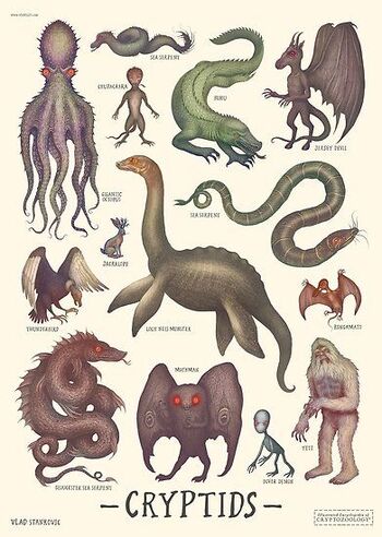 Cryptids, Cryptozoology species Poster by Vlad Stankovic