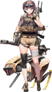 Delta (Goddess of Victory: Nikke) is the leader of the Scouts, a squad charged with reconnaissance and mapping out routes through Rapture territory and the Lost Sectors.