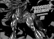 One of the Eight Kings, the Horse King Heracles (Toriko) uses her Destroy Breath to suck in all available air around her, creating a perfect vacuum