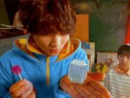 After eating snacks, Shoma/Kamen Rider Gavv (Kamen Rider Gavv) can create small snack-like creatures known as Gochizos via his belt-like organ known as a Gavv.