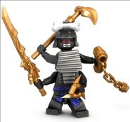 Lord Garmadon (Lego Ninjago: Masters of Spinjitzu), Lord of the Underworld and Darkness. HE was born with the dark powers of the Oni wielding the elemental essences of Destruction.