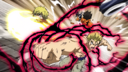 Laxus Dreyar (Fairy Tail) uses "Mercury Fulminate: Thunder God" to beat an electrically immune Wall Eehto.