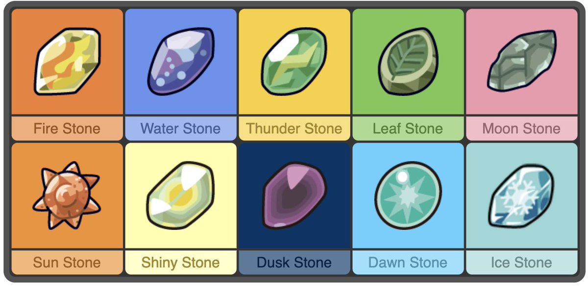 Pokemon That Evolve By Stones