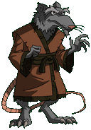 Splinter is a rat with a human shape.