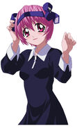 As a Silpelit Diclonius, Nana (Elfen Lied) ages faster than an ordinary human, appearing to be in her teens while actually being only six or eight.