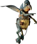 Toydarians (Star Wars) like Watto, are capable of hovering using a combination of wings and natural gases.