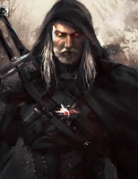 Geralt of Rivia (The Witcher series) being a Witcher has enhanced physical condition making him much greater than the average human man.