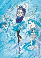 Umi Ryuuzaki (Magic Knight Rayearth) wields the element of water.