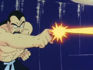 Mercenary Tao Pai Pai (Dragon Ball) fires a Dodon Ray.