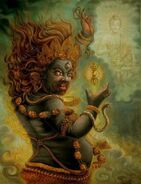 Mara (Buddhism) is a powerful demon king in buddhism.