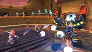 Eye Brawl (Skylanders) manifesting giant eyes to assist him in battle.