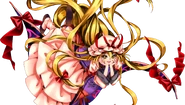 Yukari Yakumo (Touhou Project) can create Gaps in the boundaries that separate locations, creating rifts in space that can connect to anywhere.