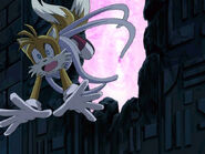 The Boom ghosts (Sonic X) trapping Tails in a space inside the walls.