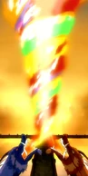 Ran & Shaw (Avatar: The Last Airbender) producing rainbow-colored fire together.