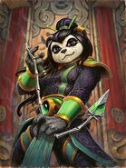 By channeling the power of Kun, the Forgotten King, Aya Blackpaw (Hearthstone: Heroes of Warcraft) can create powerful jade golems.