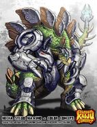 Mecha Stego Maximo (Kaiju Combat) can regain energy by absorbing kinetic energy.