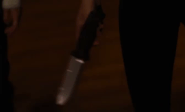 Waverly Jameson (Charmed 2018) uses her mind to throw a knife at a demon.