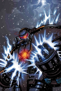 Crimson Dynamo's (Marvel Comics) suit has built in dynamos which grant the users electrokinetic powers.