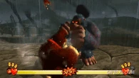 DK punching.gif (5.26 MB) Donkey Kong (Donkey Kong/Super Mario) can unleash flurries of punches with such speed that they produce explosions on impact.