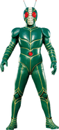 Masaru Aso (Kamen Rider Showa Era) as Kamen Rider ZO.