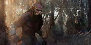 The Ultimate Predator (Predator) was modified with the DNA of other dangerous creatures, making it far larger and stronger than a normal Predator.