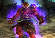 Jinpachi Mishima (Tekken) gained a demonic form after being possessed by an evil vengeful ghost.