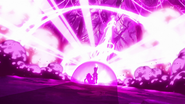 Korra (Avatar: The Legend of Korra) using Energybending to deflect a lethal beam of spiritual energy.