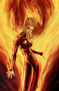 Rachel Summers (Marvel Comics) when possessing the Phoenix Force, creates wings of psychic flames.