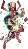 Galan/Galactus (Marvel Comics) has godlike matter control.