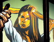 Little Miss Goldenrod (Heroes) brushing her hair in her golden form.