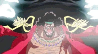 After eating the Yami Yami no Mi, Marshall D. Teach/Blackbeard (One Piece) can produce an aura of darkness.
