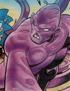 Mister Shifter (Sonic the Comic) stretches his limbs.