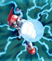 Pulseman.jpg (75 KB) Pulseman (Pulseman) using his electric powers to attack.