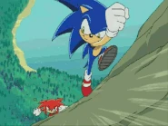 Sonic the Hedgehog (Sonic the Hedgehog) demonstrates.