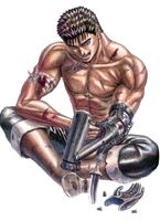 Honed by years of growing up on battlefields and tempered with constant training with his swordsmanship, Guts (Berserk) possess an extraordinary powerful physique while also being a combat genius and master.