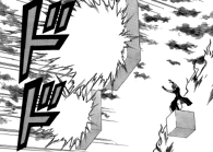 Kyle (Psyren) using his technique Materia High, with this he can create solid shapes from pressurized air.